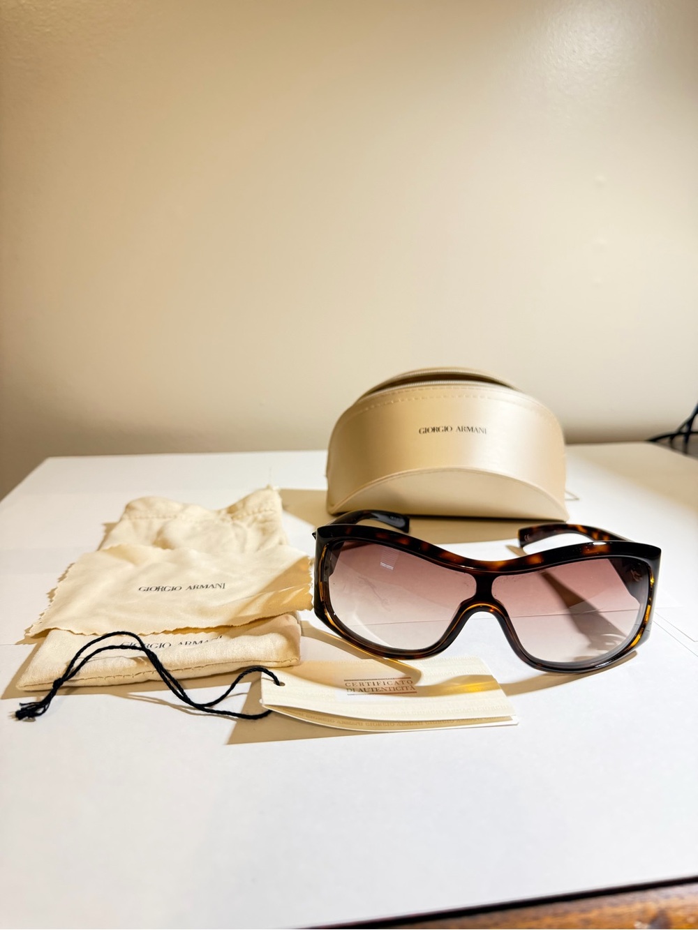 Giorgio Armani Tortoiseshell Frame with Brown Gradient Lenses